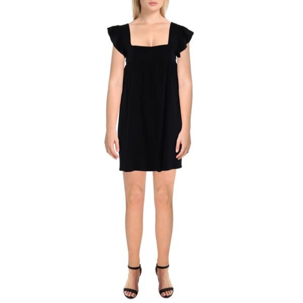 Aqua Womens Ruffled Gathered Mini Dress - Image 2