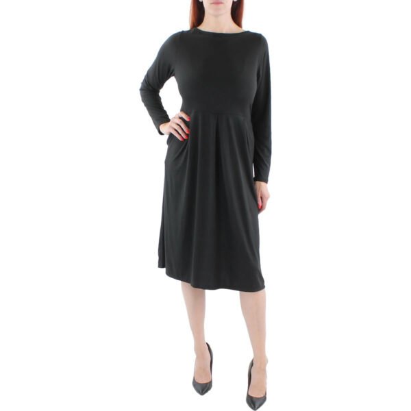 24seven Comfort Apparel Womens Bracelet Sleeve Calf Midi Dress