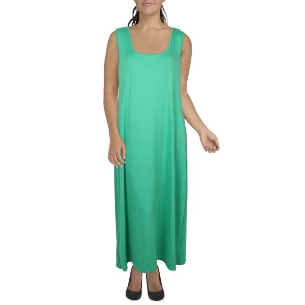 24seven Comfort Apparel Womens Sleeveless Scoop Neck Midi Dress - Image 2