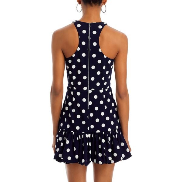 Aqua Womens Polka Dot Ruffle Mini Dress - Image 2